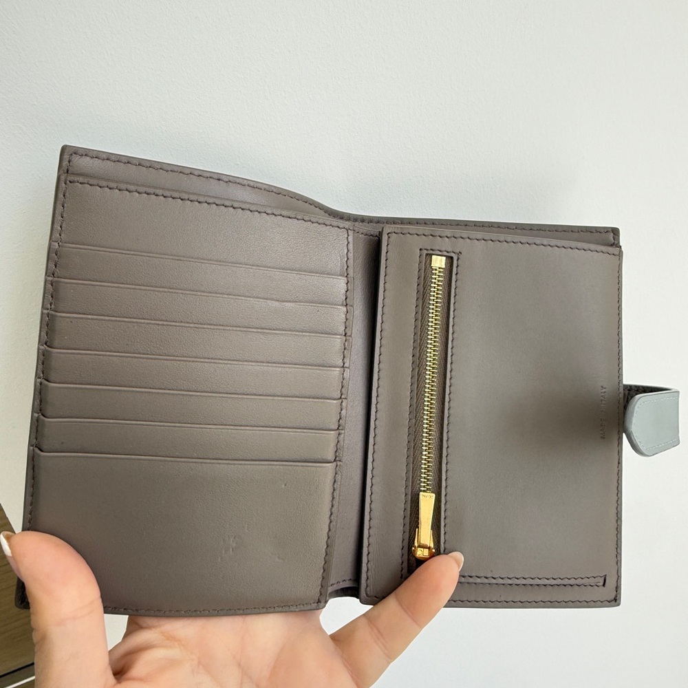 Celine Grained Calfskin Medium Multifunction Strap Wallet Pebble Mineral - Picture 3 of 9